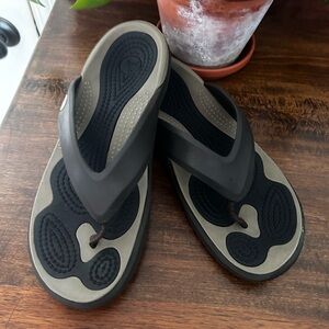 Crocs Unisex Modi Sport Flip-Flops in Brown